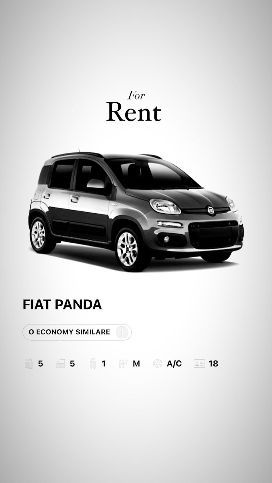 NOLEGGIO AUTO BREVE TERMINE Fiat Panda