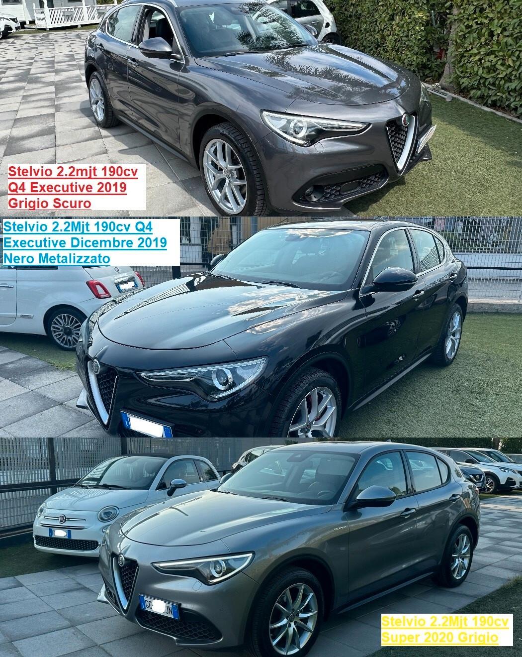 Alfa Romeo Stelvio 2.2 Turbodiesel 210 CV AT8 Q4 Executive CERCHI 20'' PELLE