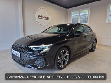 Audi A3 SPB 2.0 TDI S LINE S-TRONIC PELLE LED C.18" BLACK PACK APPLE CAR PLAY/ANDROID AUTO SED. SPORT. RISC. VIRTUAL COCKPIT PLUS