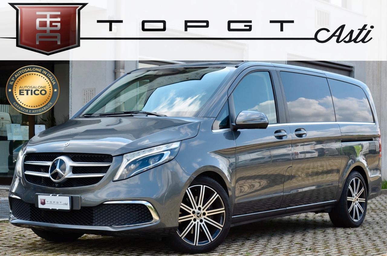 MERCEDES-BENZ V 250d LONG 190cv 9-GTRONIC 7p. TUTTI SERVICE MERCEDES, UFF ITALIANA, EURO 6D, BURMESTER, NAVI, 19", PERMUTE