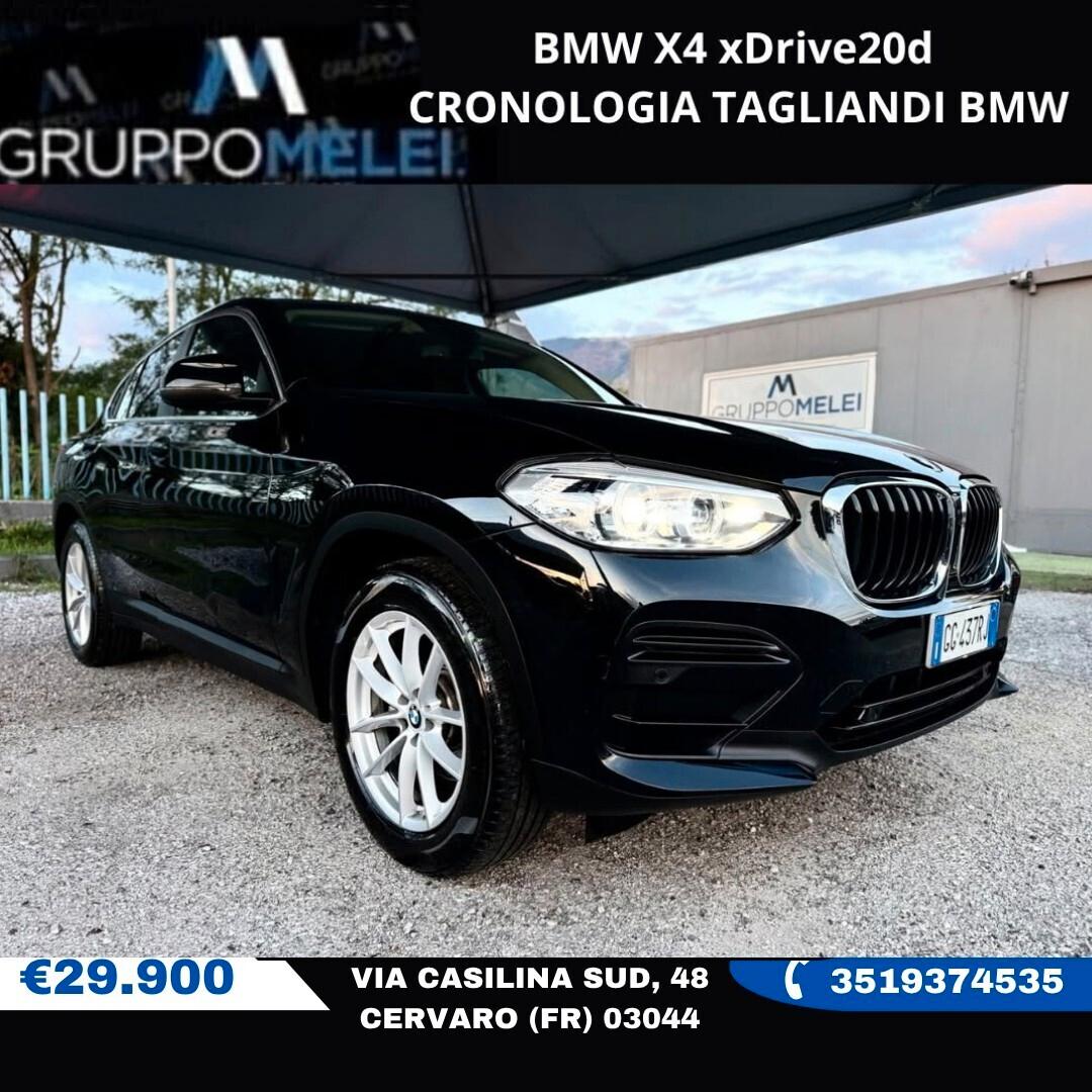 BMW X4 xDrive20d CRONOLOGIA TAGLIANDI BMW
