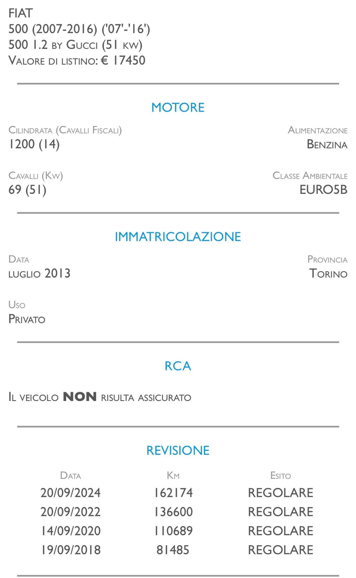 Fiat 500 1.2 Lounge NEOPATENTATI - FINANZIABILE