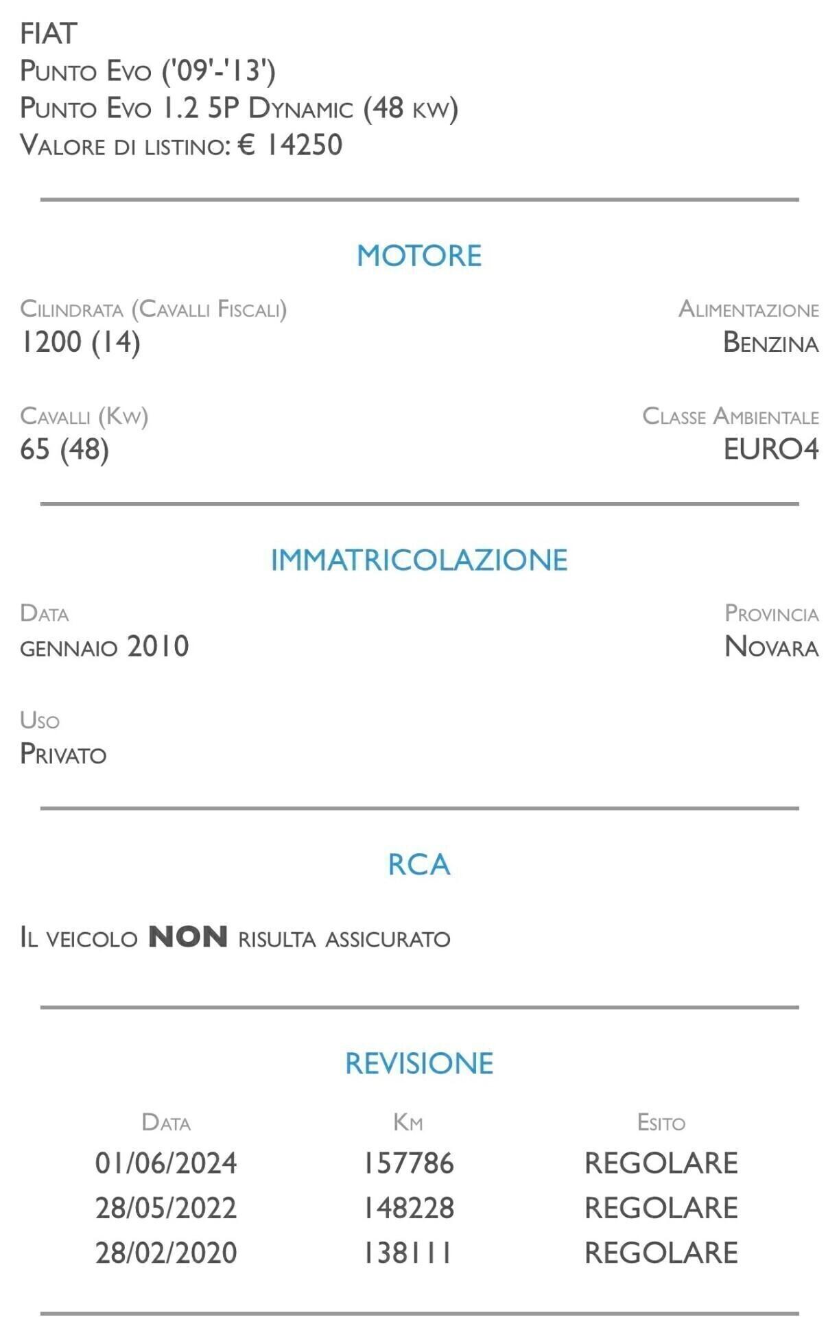Fiat Punto Evo 1.2 5 porte Dynamic - IDEALE PER NEOPATENTATI