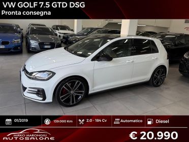 VW GOLF 7.5 GTD 2.0 TDI DSG 5p. FINANZIABILE