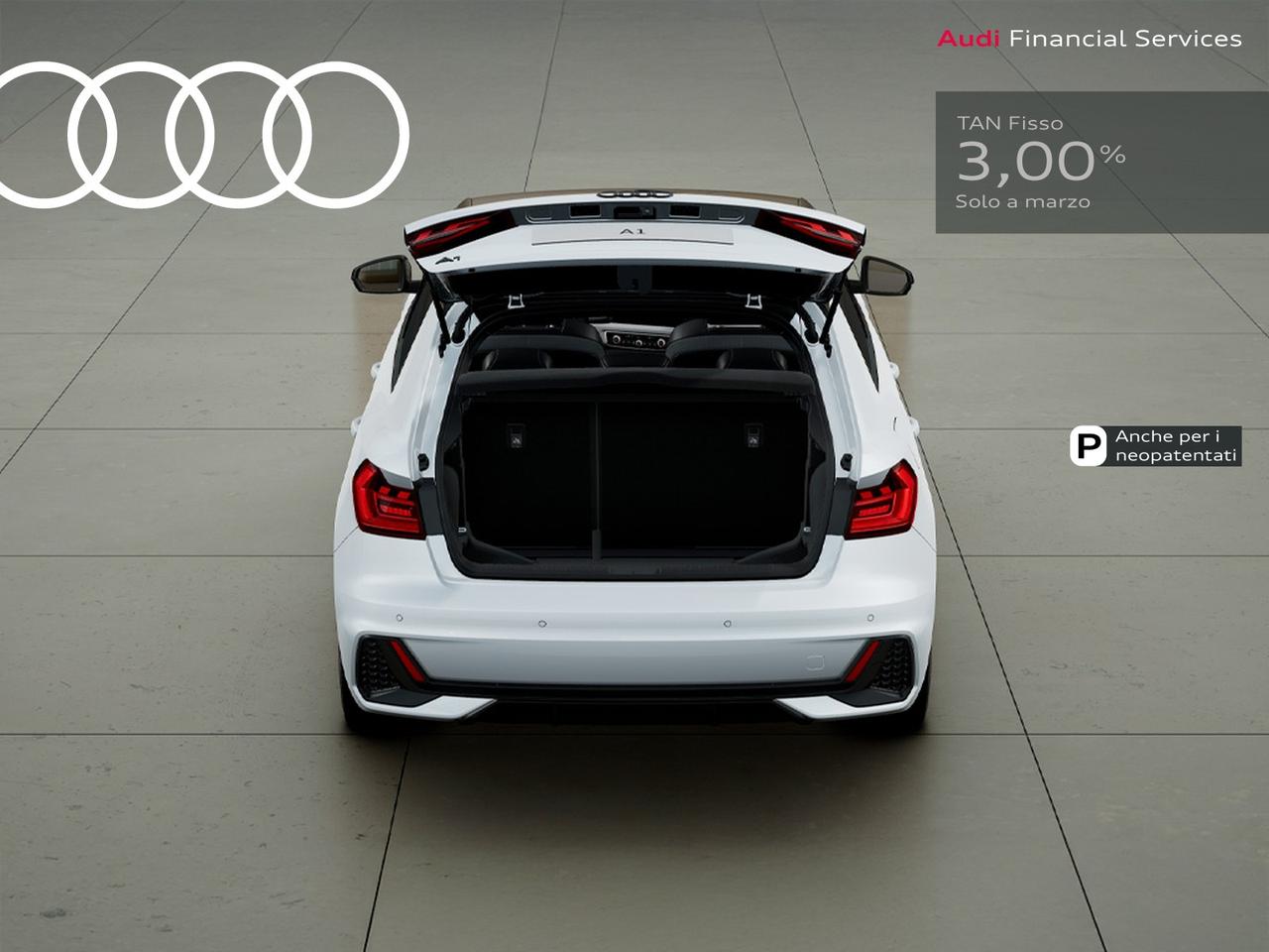 Audi A1 sportback 30 1.0 tfsi identity black 116cv s-tronic