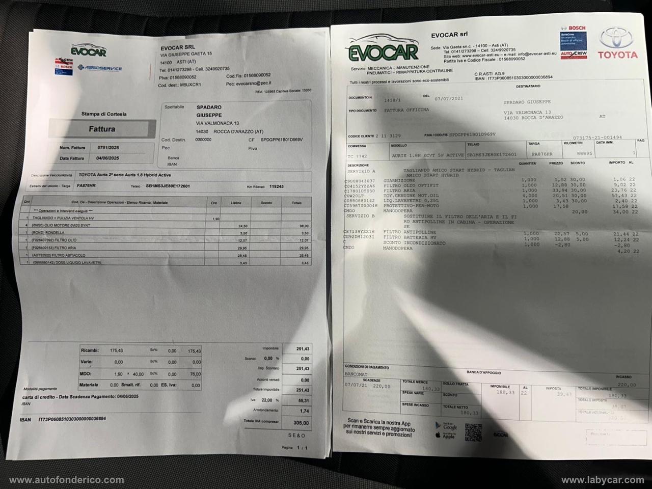 TOYOTA Auris 1.8 Hybrid Active