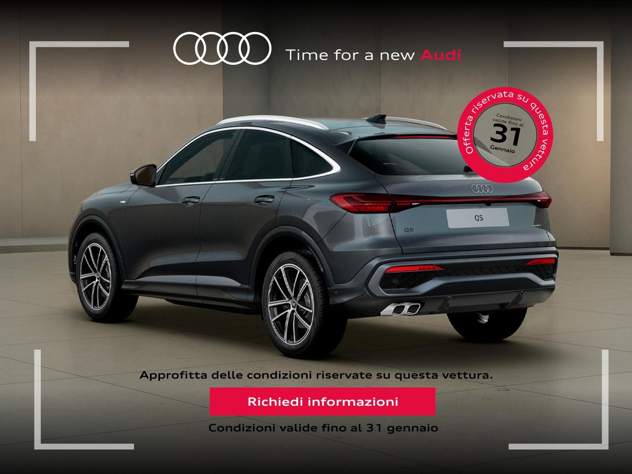 Audi Q5 sportback 2.0 tdi mhev+ business advanced quattro 204cv s-tronic