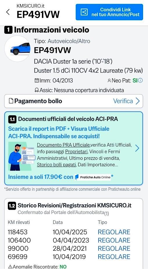 Dacia Duster 1.5 dCi 110CV 4x2 Lauréate