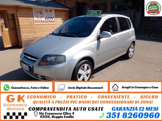 Chevrolet Kalos 1.2 5 porte SX GPL, Garanzia L. 12 Mesi, OK Neopatentati