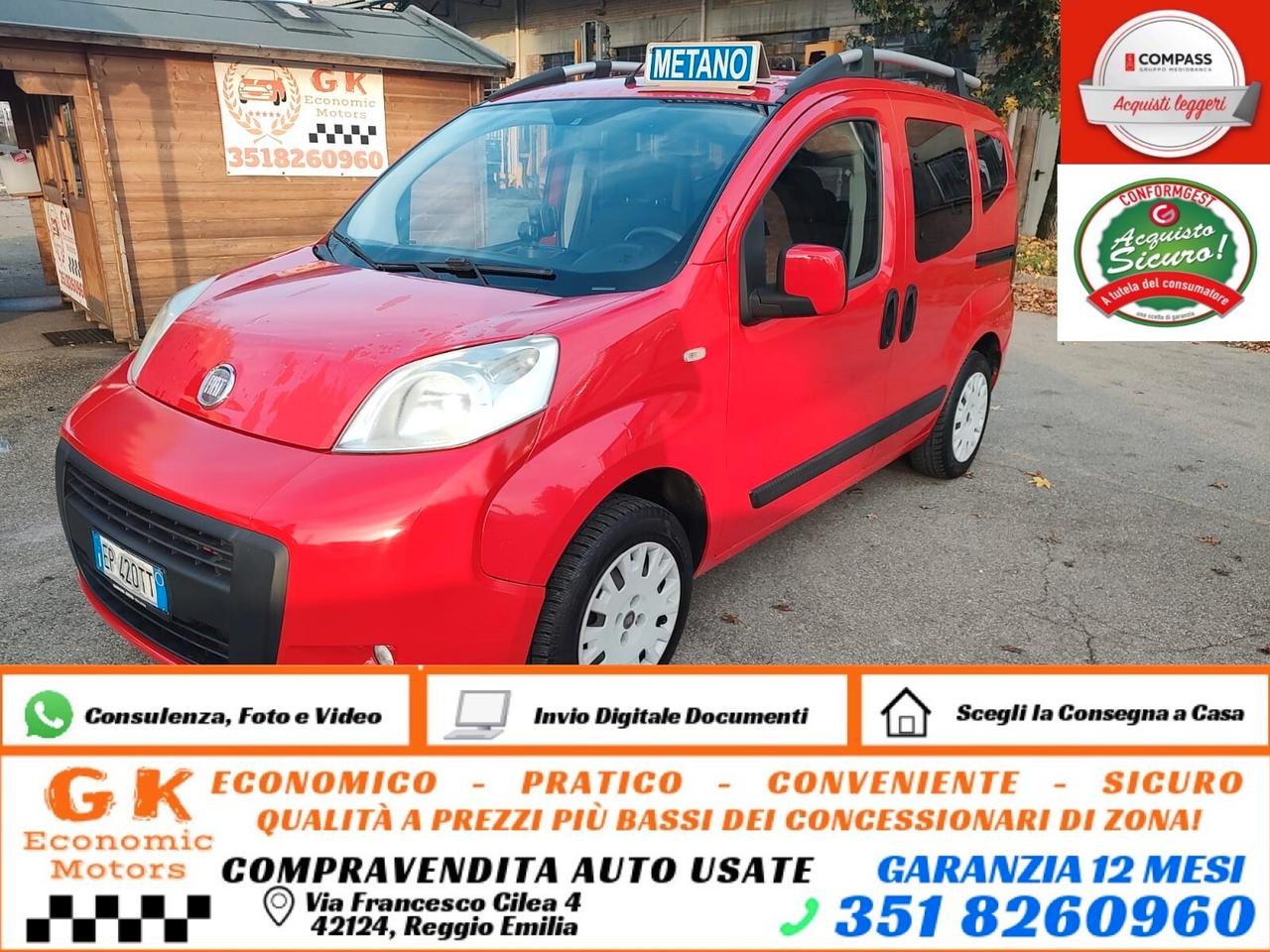 Fiat Qubo 1.4 8V 77 CV 57kw Dynamic Natural Power, OK NEOPATENTATI, GARANZIA L.12 MESI