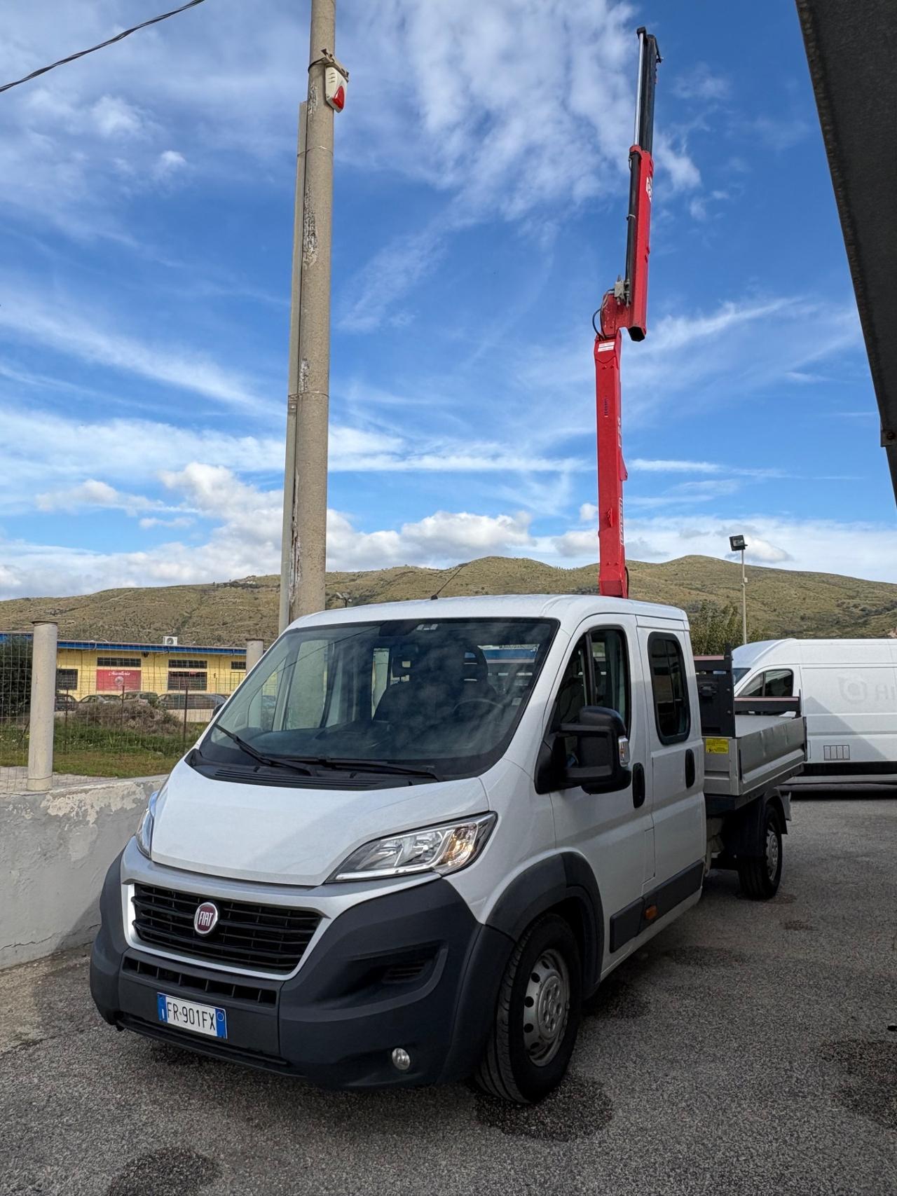 Fiat ducato doppia cabina 7 posti gru fassi