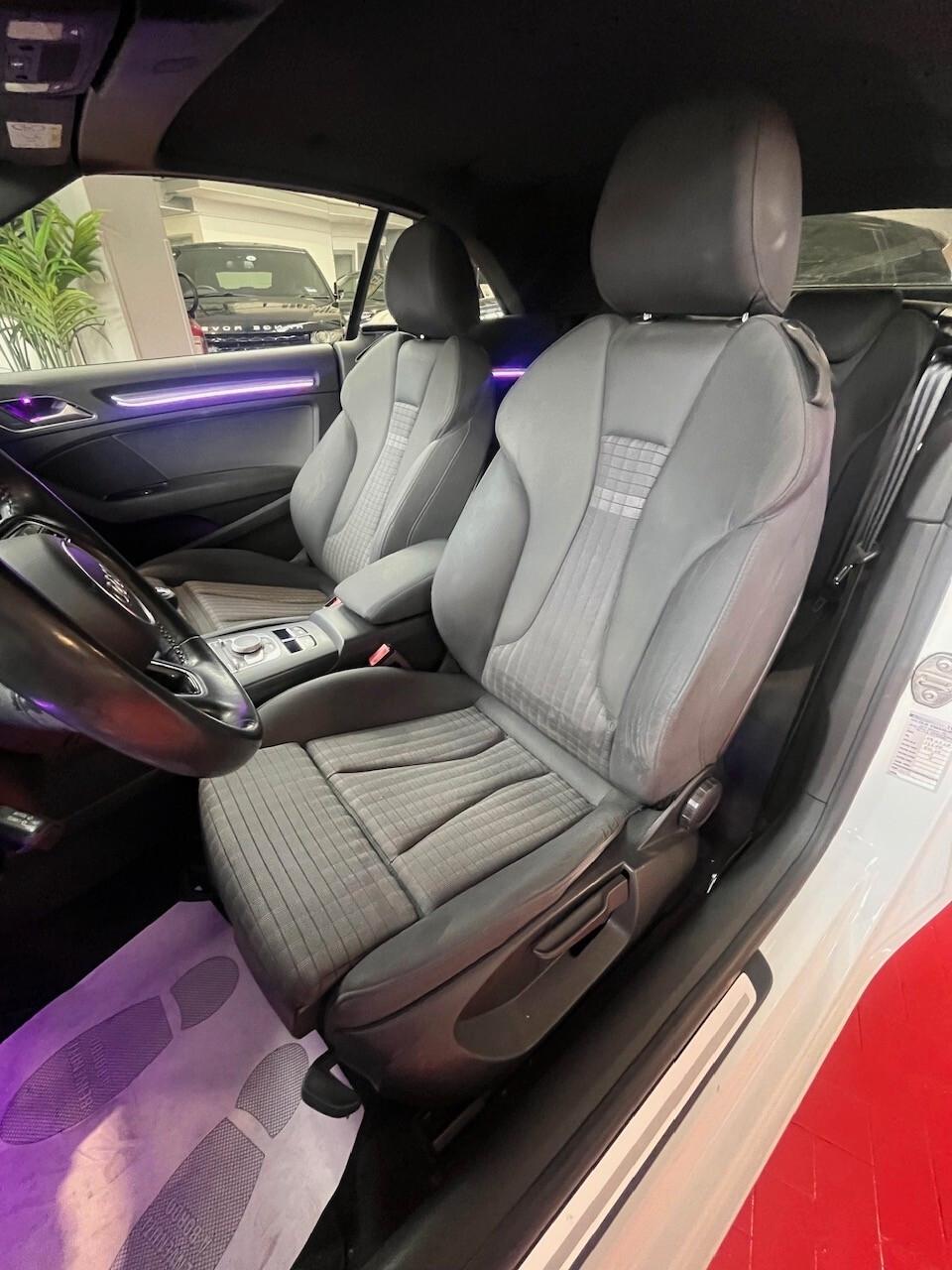 AUDI A3 CABRIO 1.6 TDI 116 CV SPORT NAVI CERCHI DA 18 CAMBIO 6 SPEED KM CERTIFICATI LUCI AMBIENTE OK NEOPATENTATI