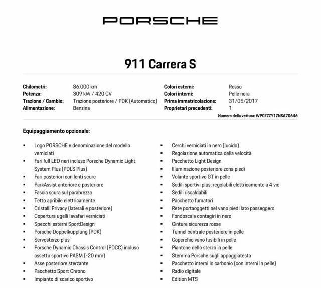 PORSCHE 911 3.0 Carrera S Coupé Endurance Racing Edition