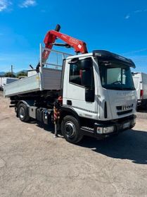 Iveco Eurocargo 100E21 Ribaltabile trilaterale+Gru FASSI