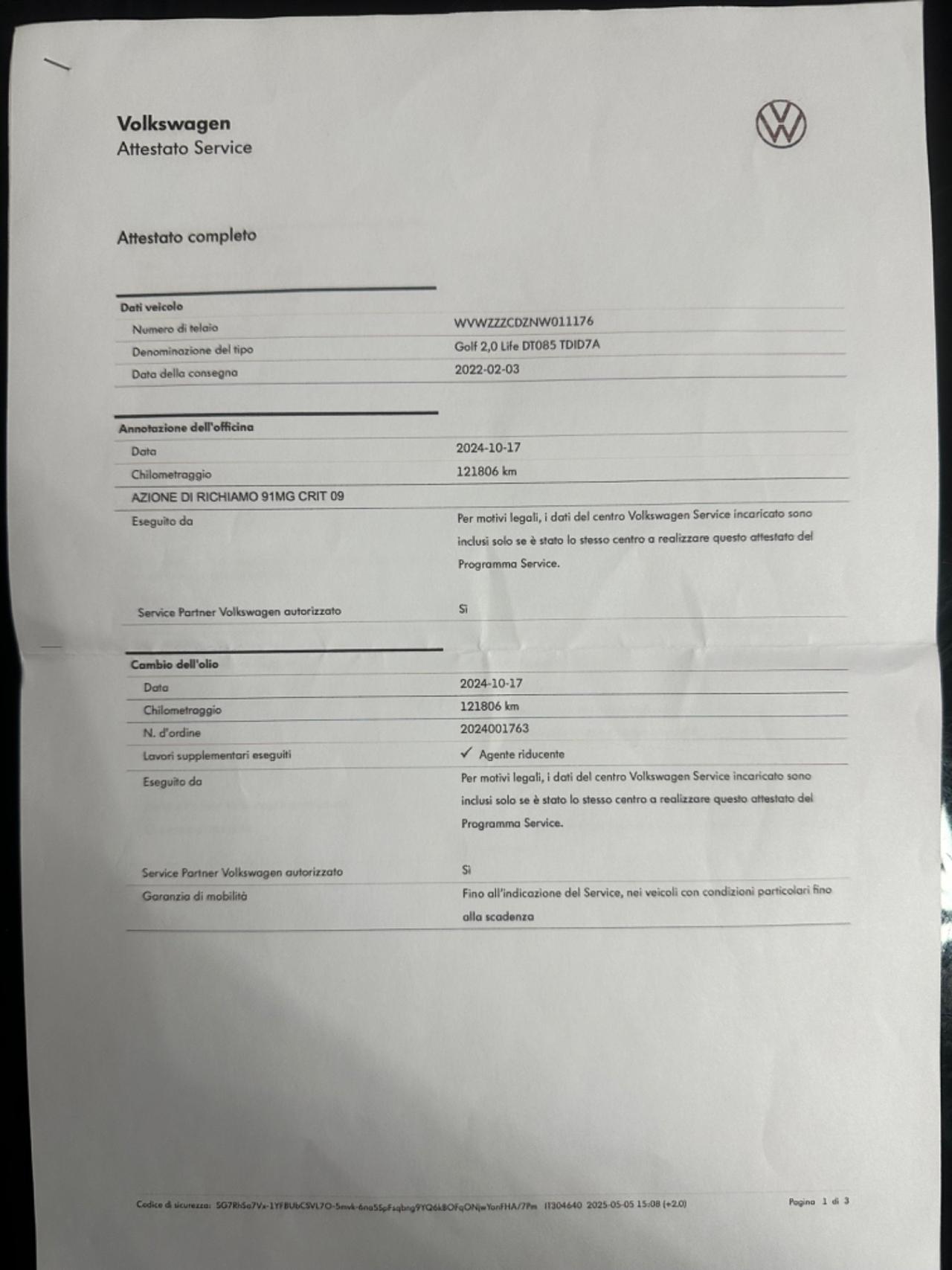 Volkswagen Golf 2.0 TDI DSG.2022.