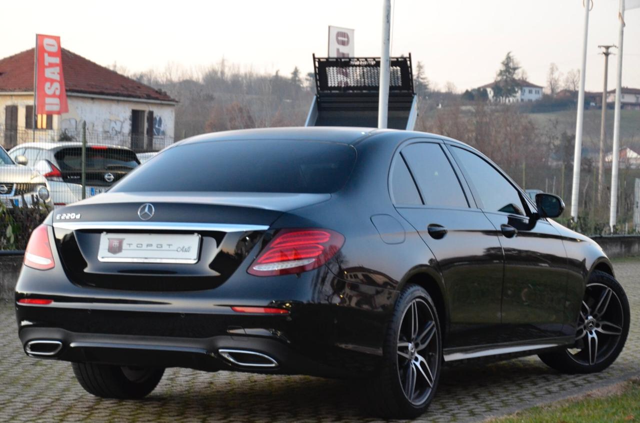 MERCEDES-BENZ E220d PREMIUM AMG 194cv AUTO, SERVICE UFF MERCEDES, UFF ITALIANA, EURO 6C, TOTAL BLACK, FARI FULL LED, RETROCAMERA, PERMUTE