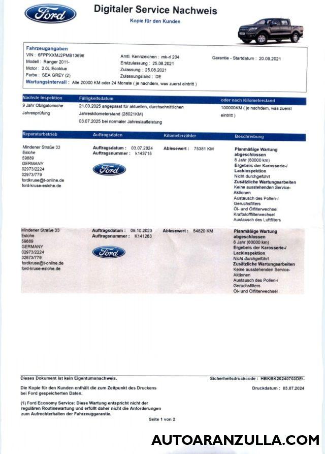 FORD Ranger 2.0 170CV Double Cab XLT IVA COMPRESA