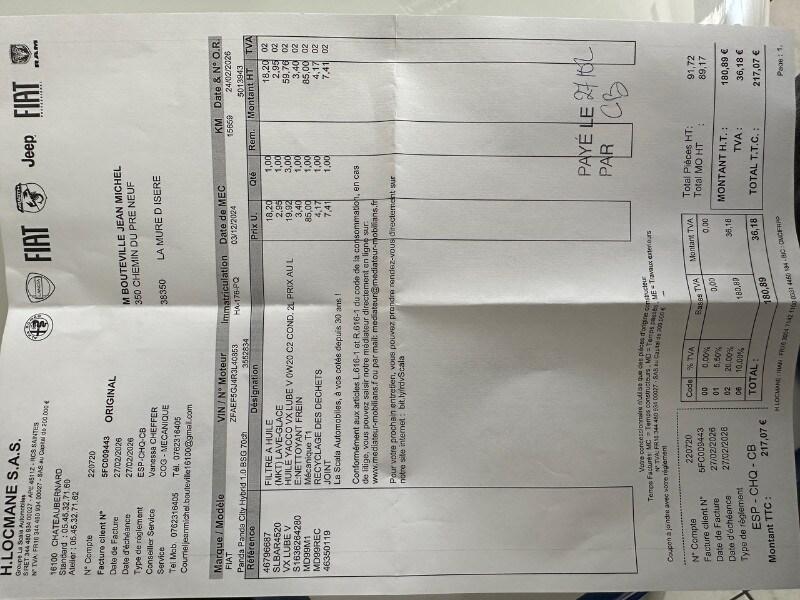 FIAT Pandina Pandina 1.0 FireFly 65 CV Hybrid C...