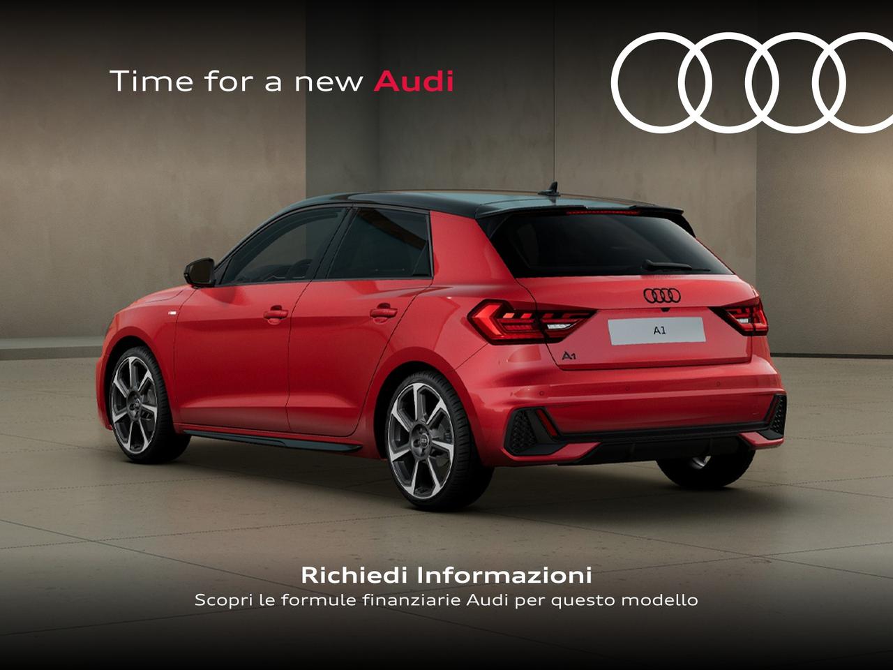 Audi A1 sportback 30 1.0 tfsi identity black 116cv s-tronic