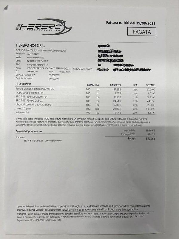 Land Rover Defender Defender 90 2.2 TD4 N1 + ARGANO A MOTORE + SNORKEL SPORTIVO