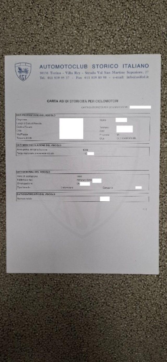 PIAGGIO Ciao 50 targato, certificato ASI, Perfetto