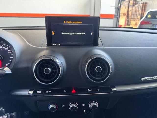 AUDI A3 SPB 2.0 TDI 184 CV Quattro + TAGLIANDI CASA MADRE