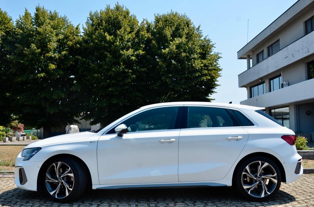 AUDI A3 SPORTBACK 30 2.0 TDI S-LINE INT+EXT 116cv S-TRONIC, EURO 6D, UFF ITALIANA, AUTO IN OTTIME CONDIZIONI, SERVICE UFF AUDI, FARI LED, APPLE ANDROID, PERMUTE