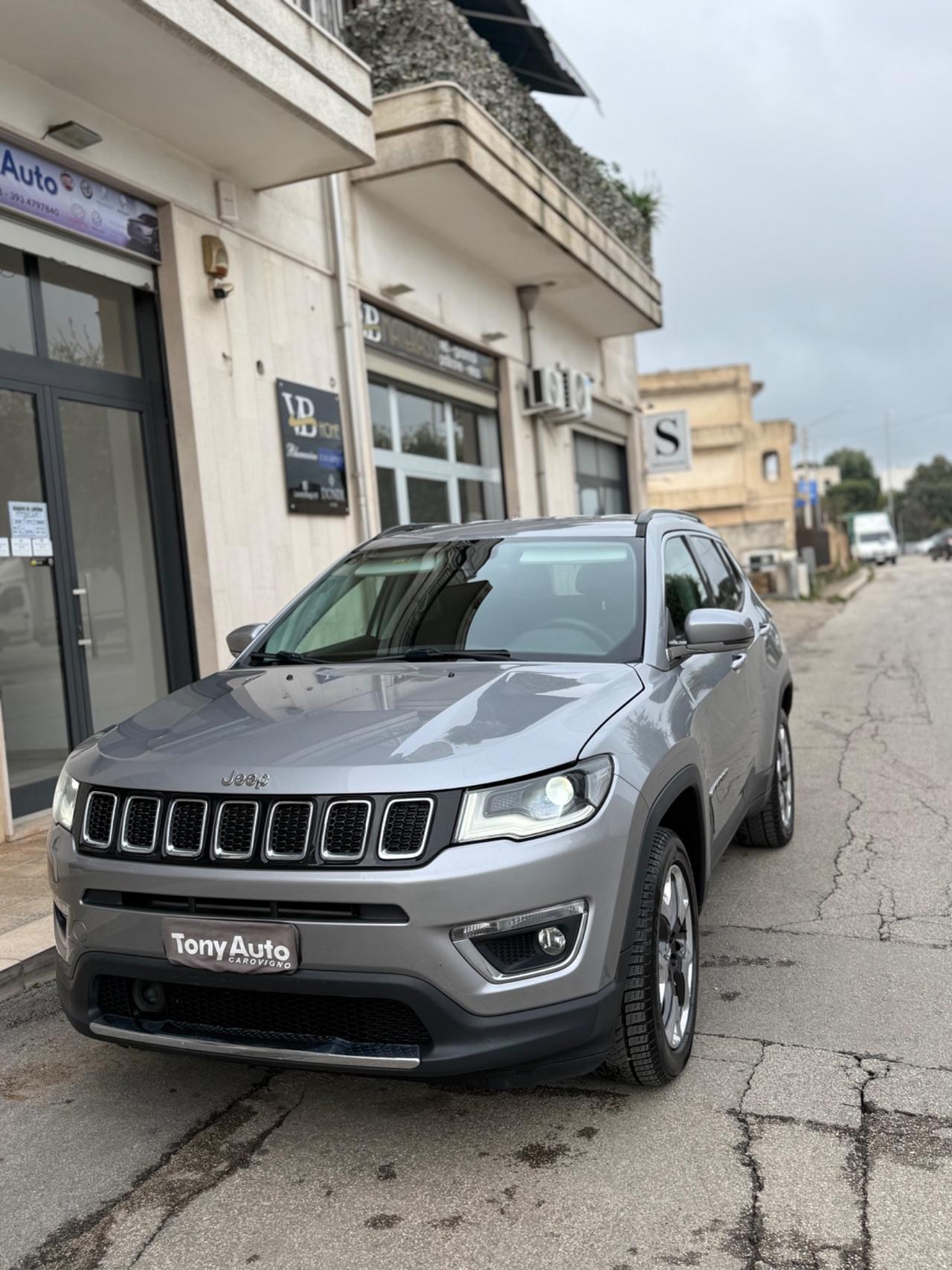 Jeep Compass 2.0mjt Limited 4wd 140cv auto NAVI FULL LED,INTERNI IN PELLE, KM CERTIFICATI JEEP,UNI PROP.