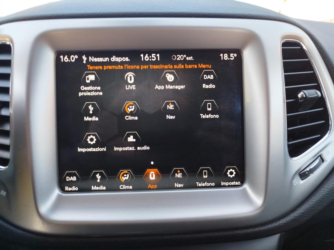 COMPASS 1.6mjt-120cv*PREZZO VERO* KM CERTI-GARANZIA 12 MESI