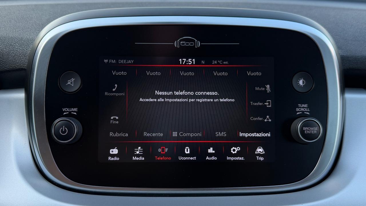 FIAT 500X 1.6 MULTIJET CONNECT 130 CV - LANE ASSIST, CRUISE CONTROL, NEOPATENTATI
