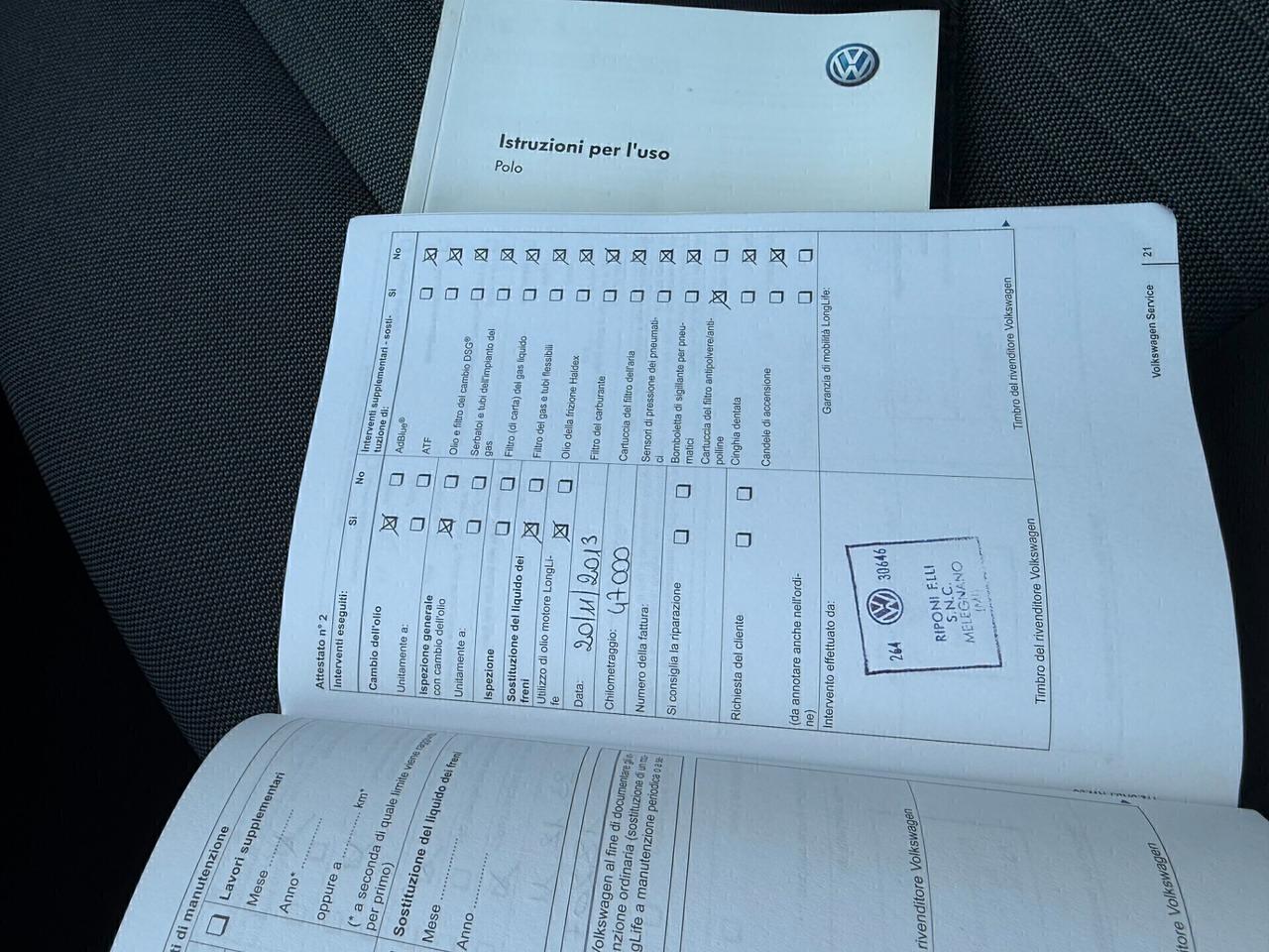 Volkswagen Polo (NEOPATENTATI) 5p 1.2c / Service Volkswagen