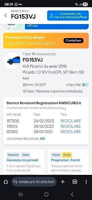 Kia Picanto 1.0 12V EcoGPL 5 porte Active Collection