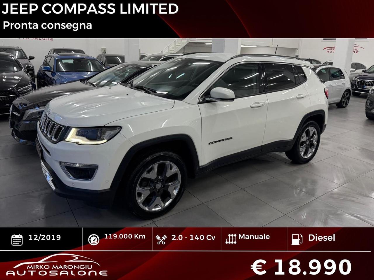 Jeep Compass 2.0 Multijet II 4WD Limited FINANZIABILE