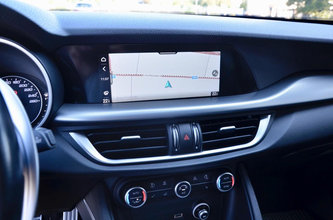 ALFA ROMEO STELVIO 2.2 T VELOCE Q4 210cv AUTO, EURO 6D, SERVICE CON FATTURE, XENO, RETROCAMERA, PELLE, PERMUTE