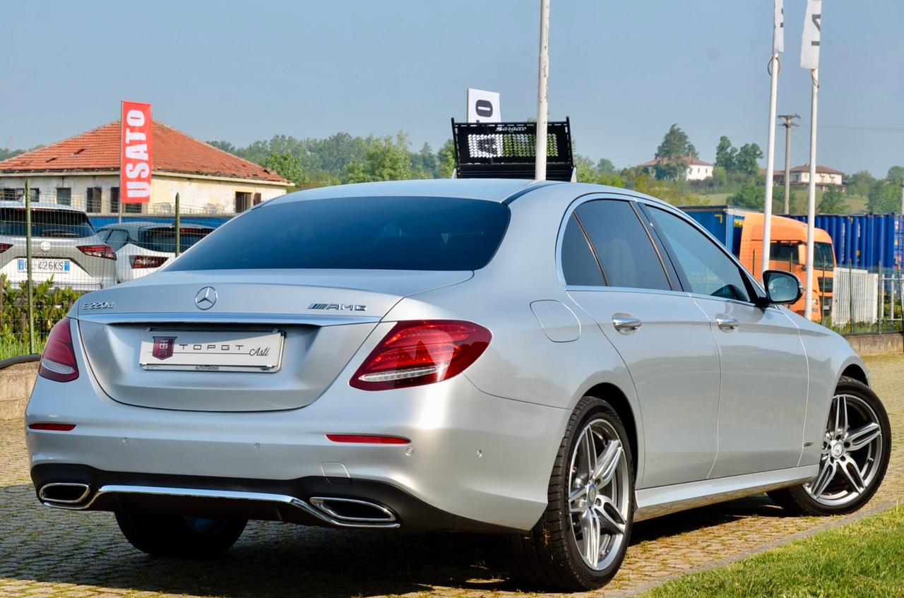 MERCEDES-BENZ E 220d PREMIUM AMG LINE 194cv AUTO, UFF ITALIANA, SERVICE MERCEDES, EURO 6C, HI-FI BURMESTER, MULTIBEAM, RETRO 360°, PERMUTE