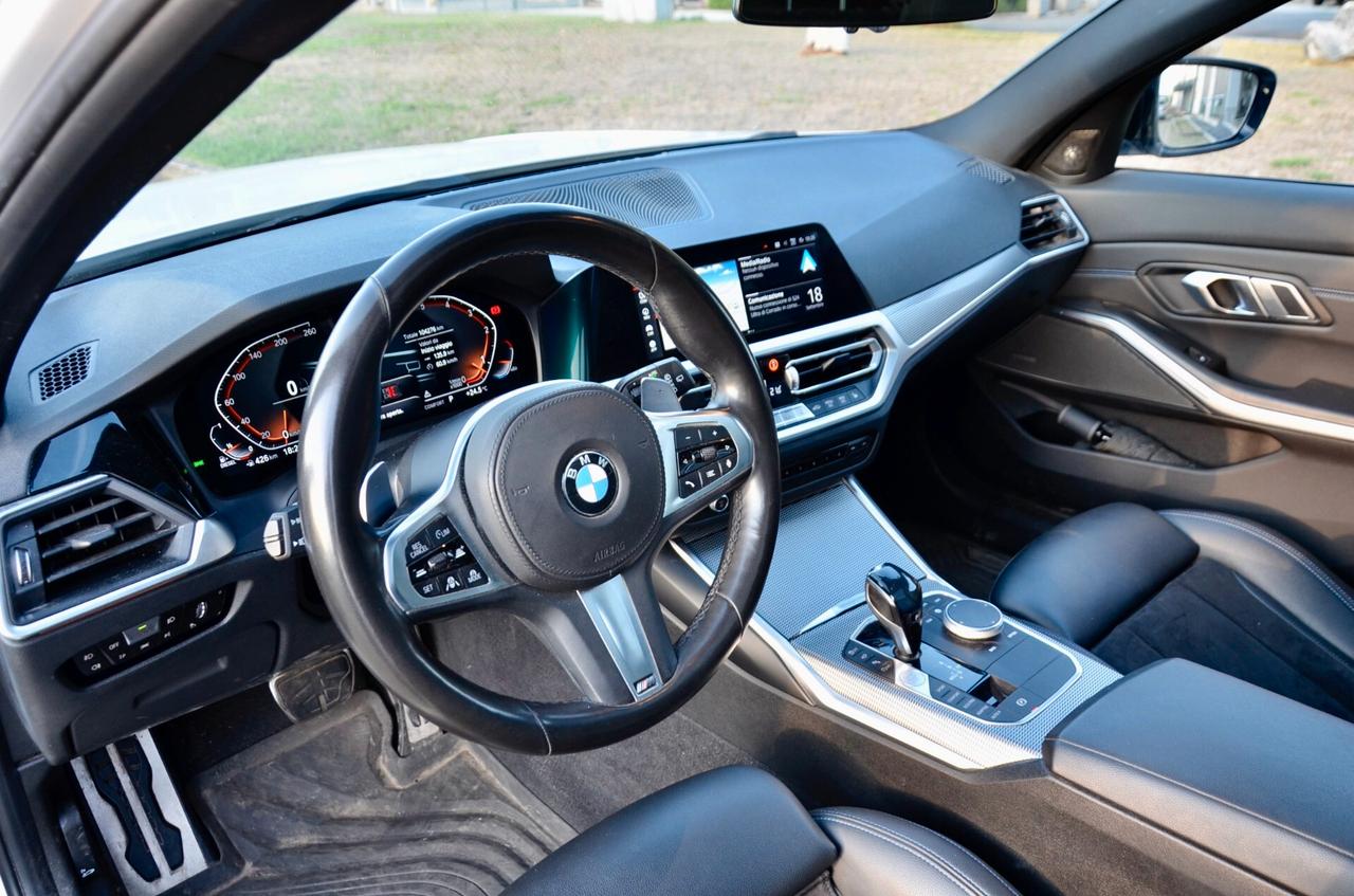 BMW 330d TOURING XDRIVE MSPORT 265cv AUTO, UFF ITALIANA, SERVICE BMW, EURO 6D, TETTO, HARMAN & KARDON, MBRAKES, 19″, RETRO 360°, PERMUTE