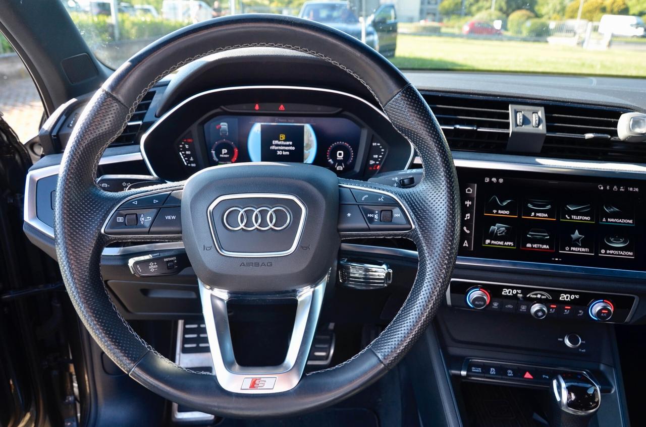 AUDI Q3 SPORTBACK 35 2.0 TDI S-LINE INT-EXT 150cv S-TRONIC, GARANZIA UFF AUDI, SERVICE AUDI, UFF ITALIANA, EURO 6D, FARI LED, RETROCAMERA, NAVI, PERMUTE