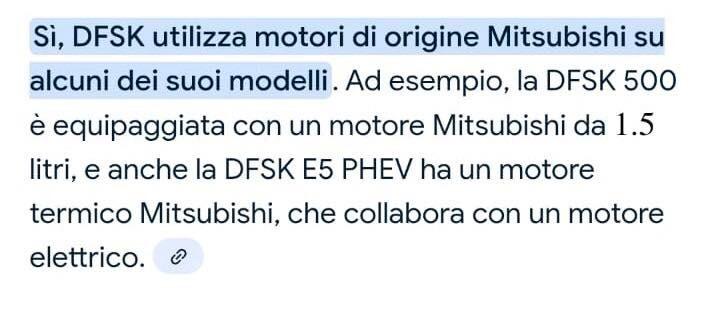 DFSK GLORY 500 1.5 NUOVA - MOTORE MITSUBISHI