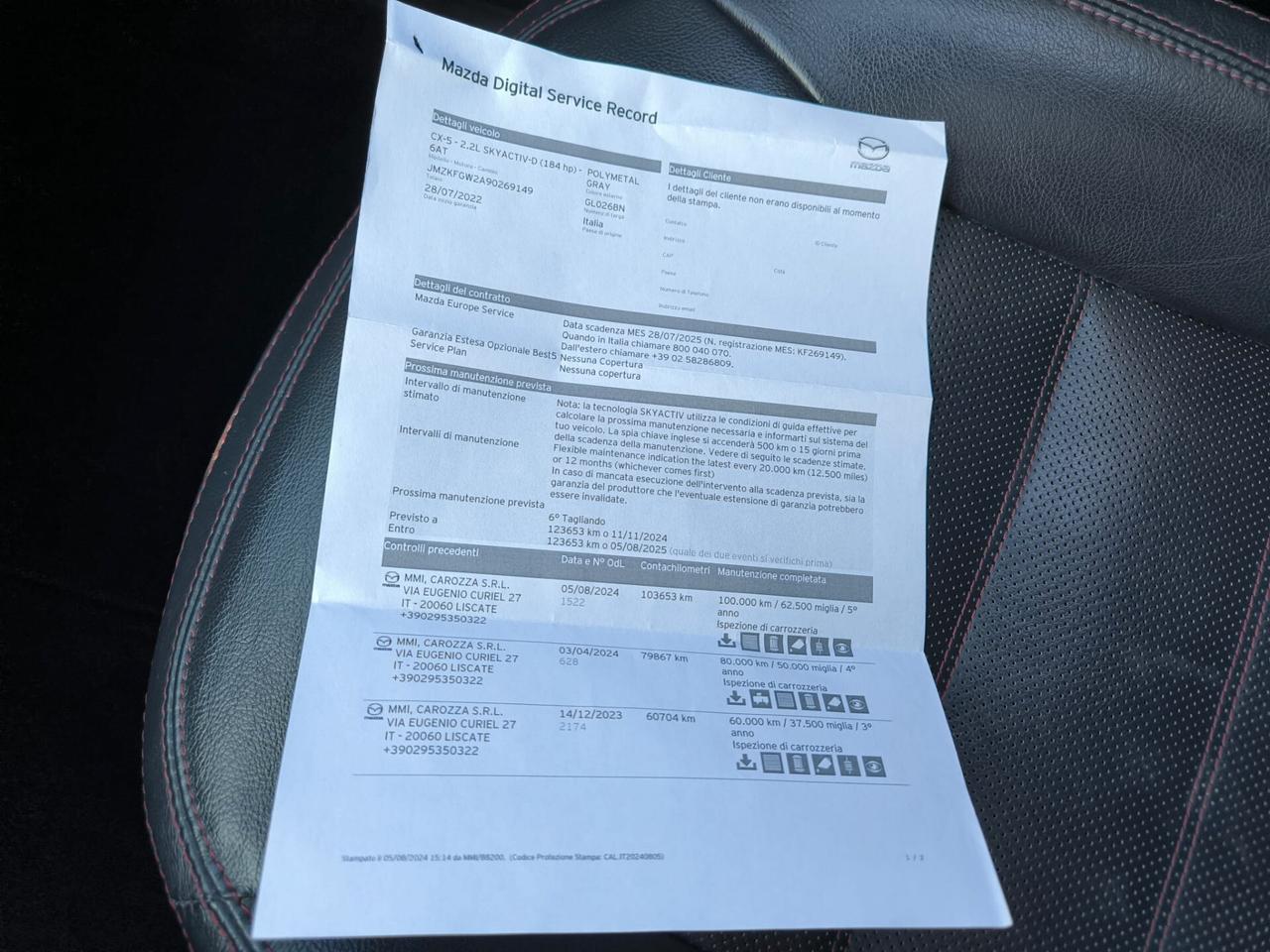 Mazda CX-5 2.2L Skyactiv-D 184 CV aut. AWD Homura *MOTORE NUOVO*