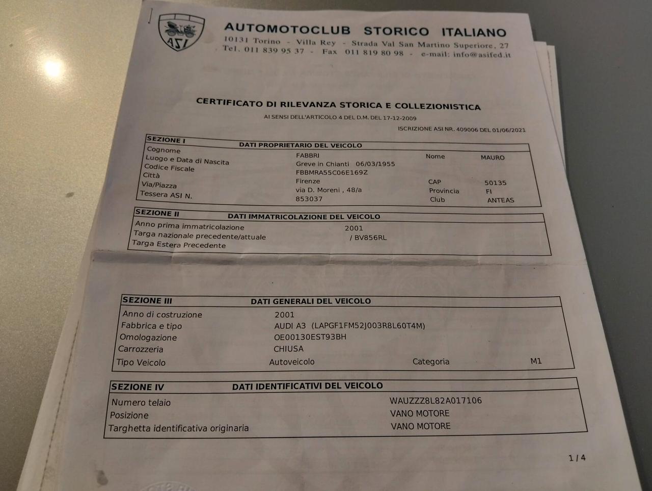 Audi A3 1.8 20V cat 5p. Ambiente gpl