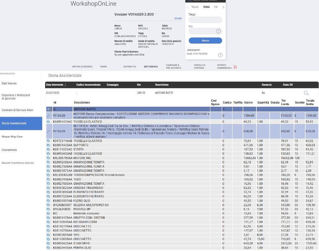 Lancia Voyager 2.8L Platinum 178cv auto *motore nuovo gar full*