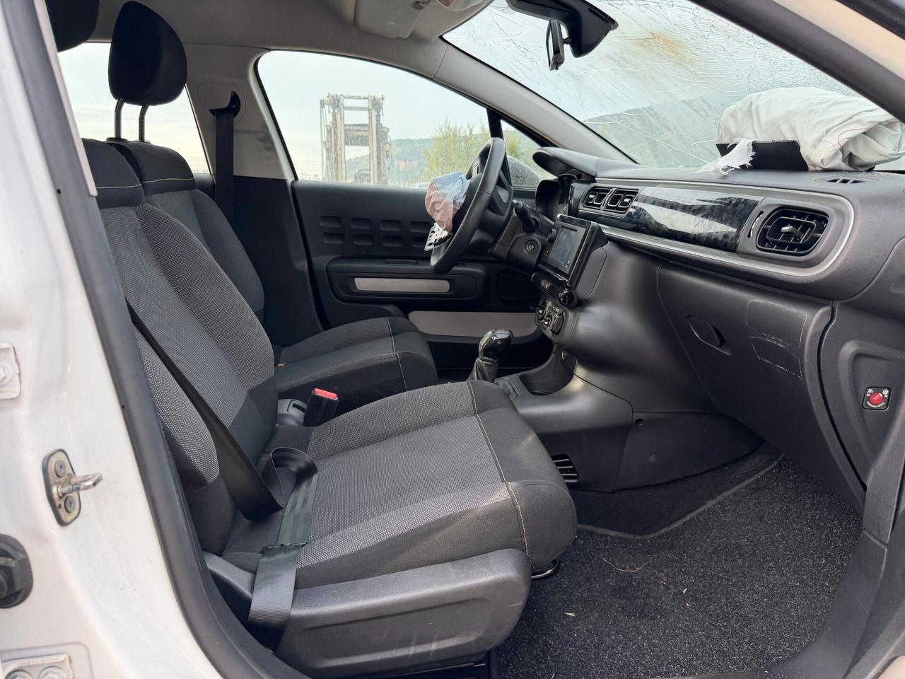CITROEN C3 2022 1.2 BENZINA 83 CV *SINISTRATA