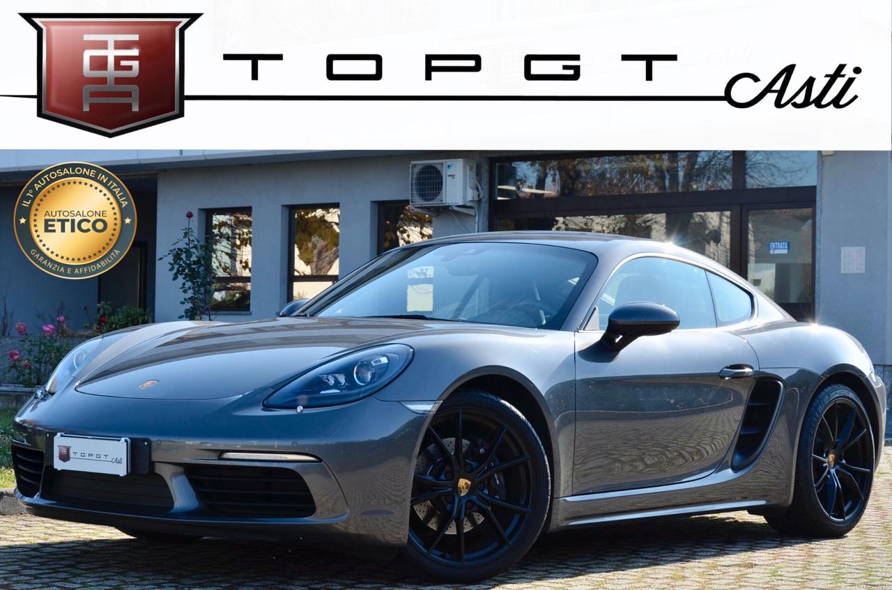 PORSCHE CAYMAN 718 2.0 300cv PDK, ECCELLENTI CONDIZIONI, SERVICE UFF PORSCHE, GRIGIO AGATA, EURO 6B, SCARICO, SOSPENSIONI ADATTIVE, 20", PERMUTE