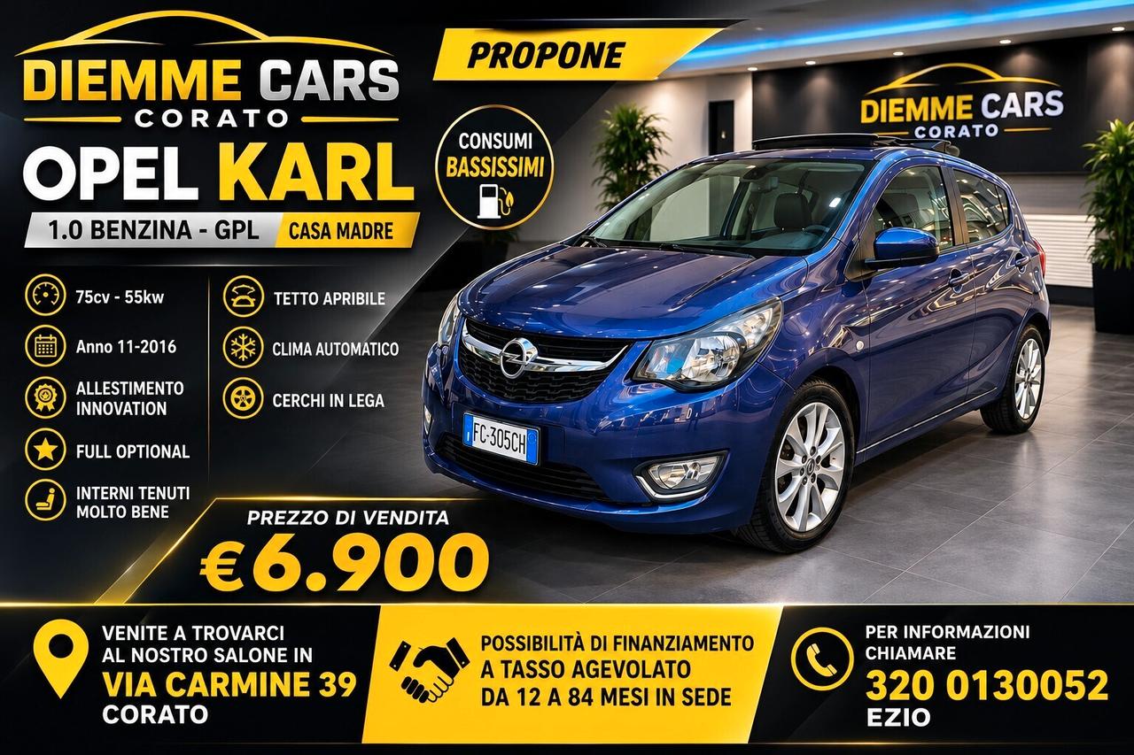 Opel Karl 1.0 73 CV GPL Innovation - Tetto 2016