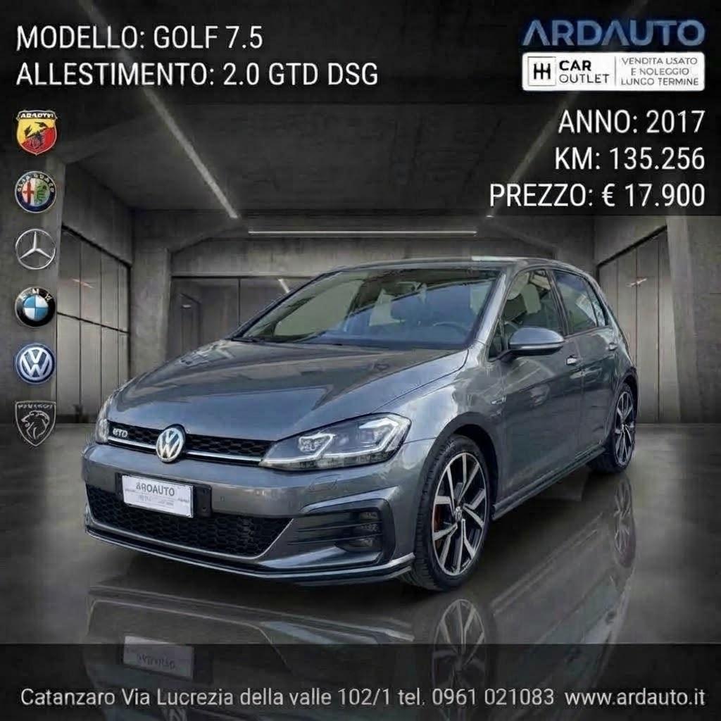 Vw Golf 7.5 GTD 2.0 tdi 184 cv Dsg