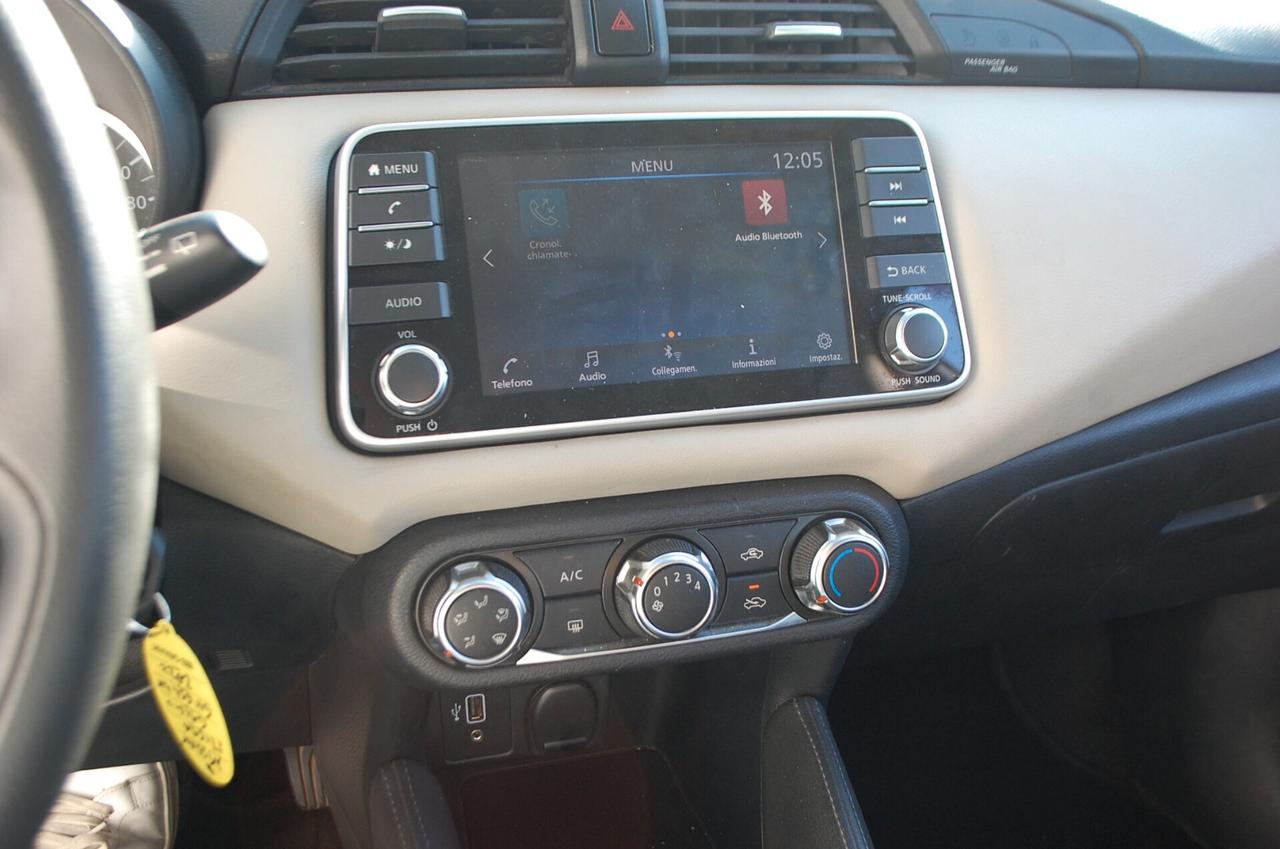 Nissan Micra 1.0 ig-t Acenta 92CV Uff Italy USB App Clima
