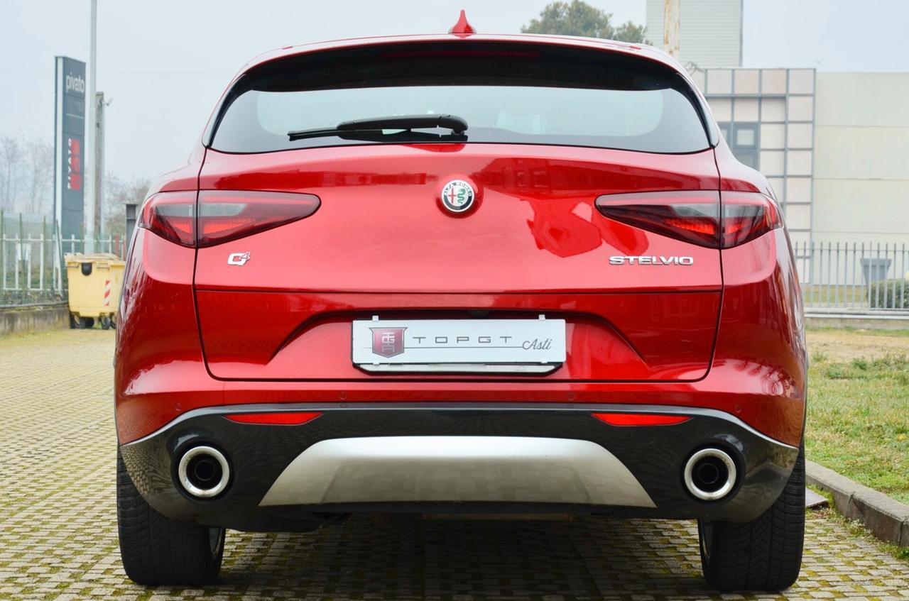 ALFA ROMEO STELVIO 2.2 t 6C VILLA D'ESTE Q4 210cv AUT, ROSSO ETNA, UNICOPROPRIETARIO, SERVICE UFFICIALI, EURO 6D, 21", PERMUTE