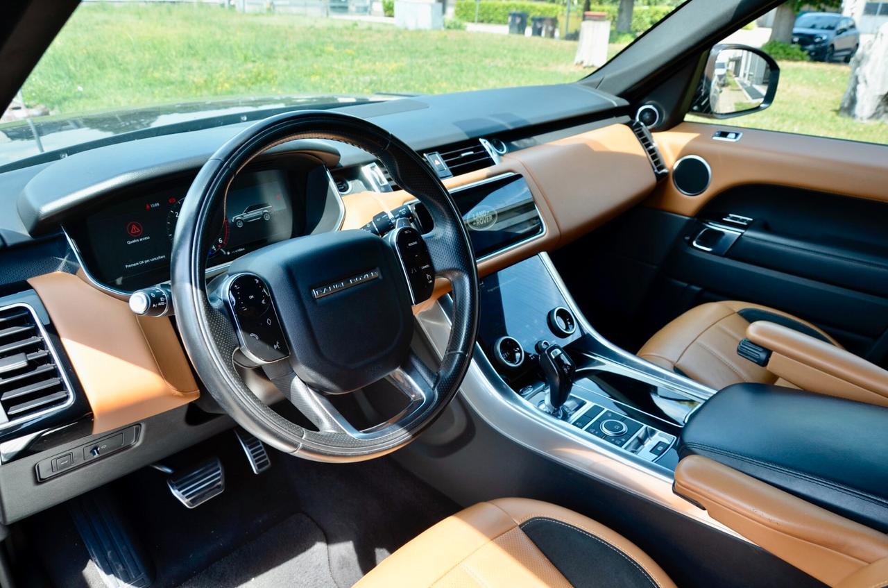 LAND ROVER RANGE ROVER SPORT 3.0 TD V6 DYNAMIC HSE 249cv AUTO, UNICOPROPRIETARIO, EURO 6D, UFF ITALIANA, SERVICE LAND ROVER, GANCIO TRAINO, 21", RETROCAMERA, PERMUTE