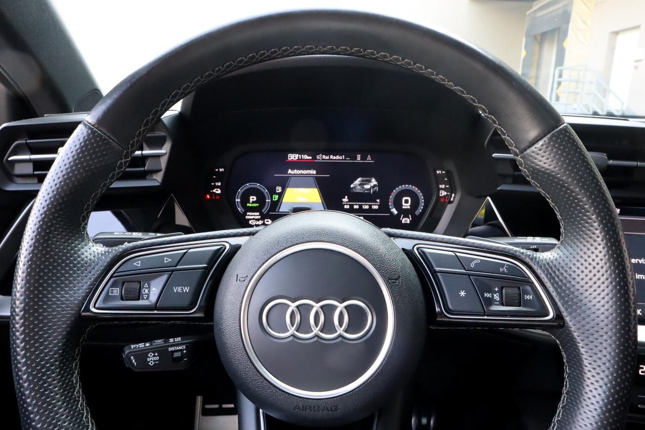 Audi A3 45 TFSI HYBRID PLUG-IN 245 CV S-LINE VIRTUAL TETTO APRIBILE LED ACC