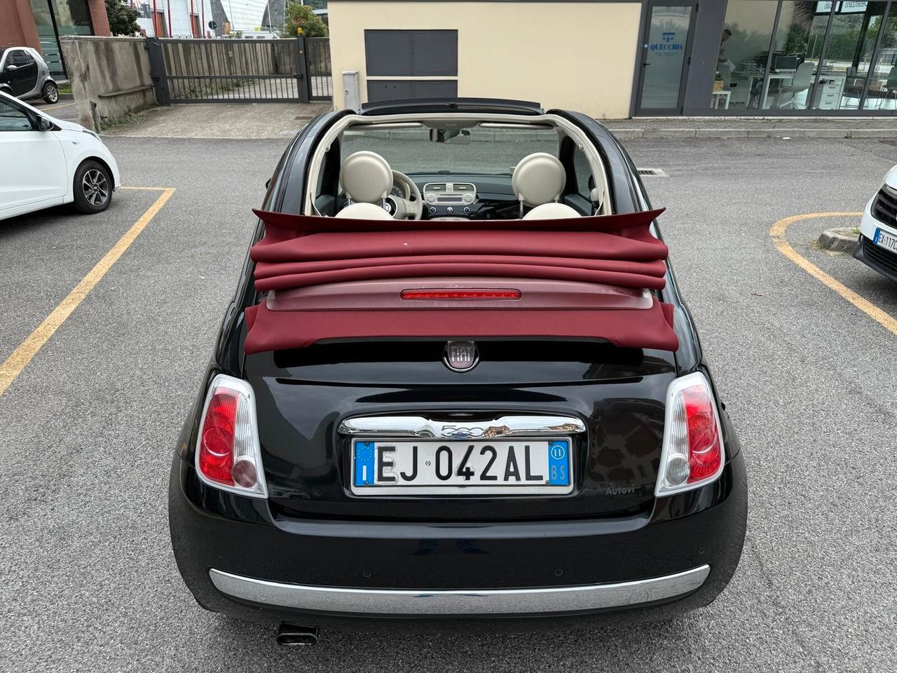 Fiat 500 Cabrio 0.9 TwinAir Turbo Lounge *Capote Rossa*